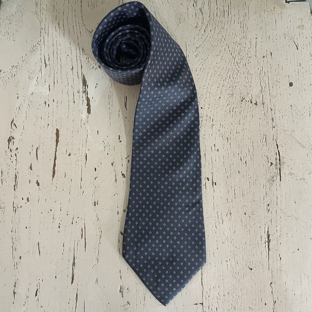 Christian Dior 100% Silk Men’s Necktie Blue‎ Formal Business Office Preppy